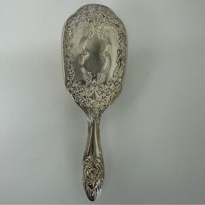 Silver Plated Hair Brush Victorian Style